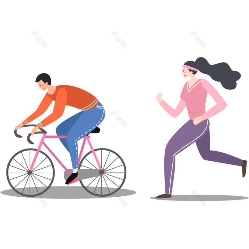 元素图片,插画元素,素材PNG,单车免抠素材